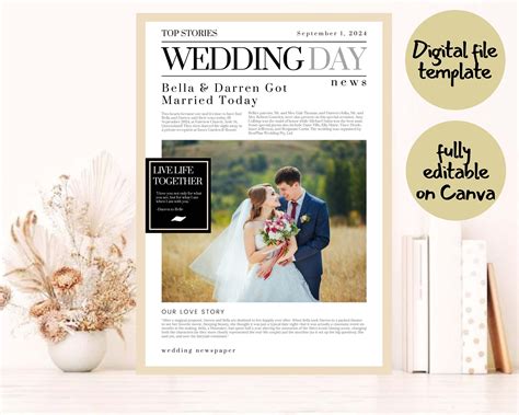 wedding newspaper template|wedding write up for newspaper.